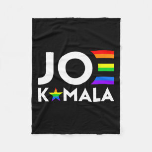 Kamala Biden Harris 2020 Lgbt Gay Pride Flag Democ Fleece Blanket