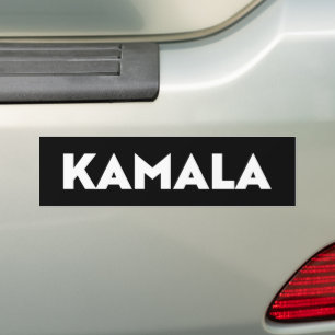 Kamala black and white modern bold typography bumper sticker