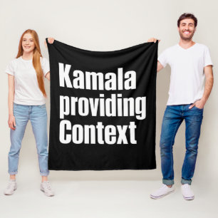 Kamala Brat Lime Green Providing Context Fleece Blanket