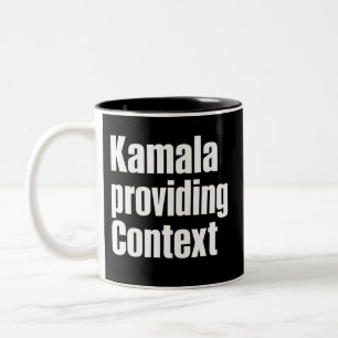 Kamala Brat Lime Green Providing Context Two-Tone Coffee Mug