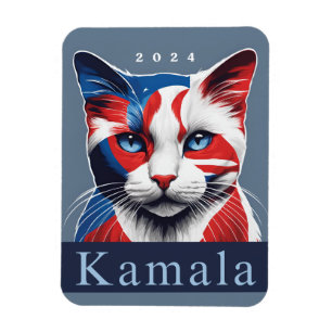 Kamala Cat 2024 US election Democrat Magnet