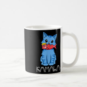 Kamala Cat Eat Fish Funny Harris Trump 2024 For Me Coffee Mug