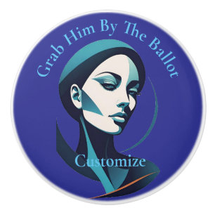 Kamala Cat Lady 2024 Ballot Thunder_Cove Ceramic Knob