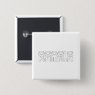 Kamala Cat Letter President 2024 15 Cm Square Badge