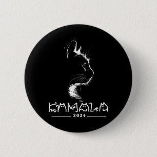 Kamala Cat Voting Kamala-harris 2024 6 Cm Round Badge