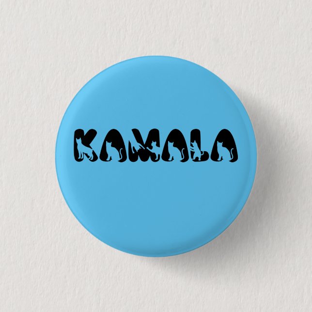 Kamala cats 3 cm round badge (Front)