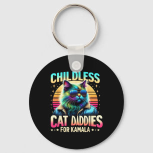 Kamala Childless Cat Daddies For Kamala Black Cat Key Ring