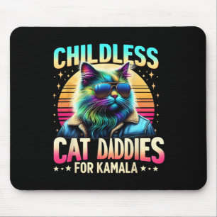 Kamala Childless Cat Daddies For Kamala Black Cat Mouse Pad