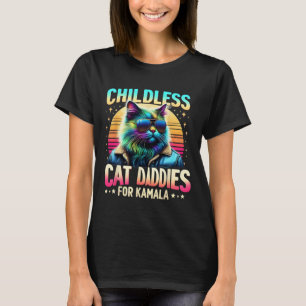 Kamala Childless Cat Daddies For Kamala Black Cat T-Shirt