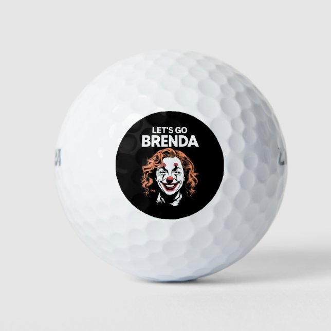 Kamala Clown Let's Go Brenda Golf Balls (Front)