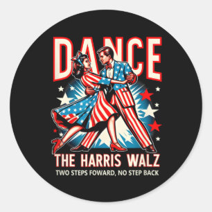 Kamala Dance The Harris Wheimer Two Steps Forward Classic Round Sticker