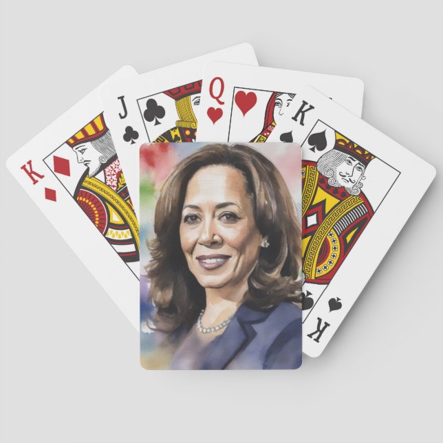 Kamala Dartboard Republican Trump Lover Dart Board Playing Cards (Back)