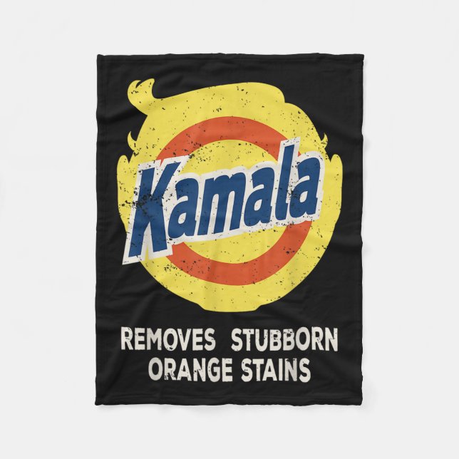 Kamala Detergent Removes Stubborn Orange Stains Fleece Blanket (Front)