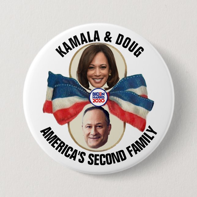 Kamala & Doug 2020 7.5 Cm Round Badge (Front)