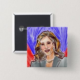 Kamala for President 15 Cm Square Badge