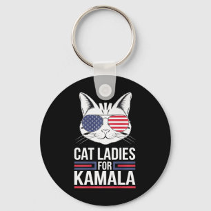 Kamala For President - Cat Lady Uni Key Ring