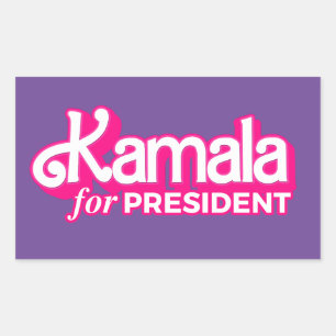 Kamala for President Pink Style Rectangular Sticker