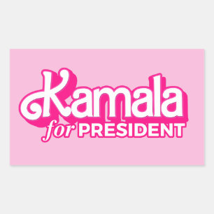 Kamala for President Pink Style Rectangular Sticker