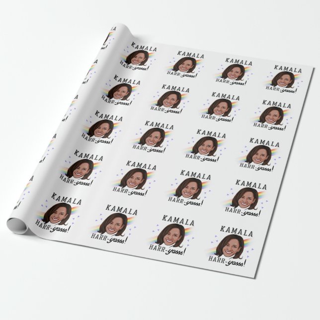 Kamala Harr-Yasss Wrapping Paper (Unrolled)