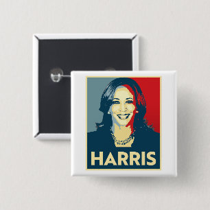 Kamala Harris 15 Cm Square Badge