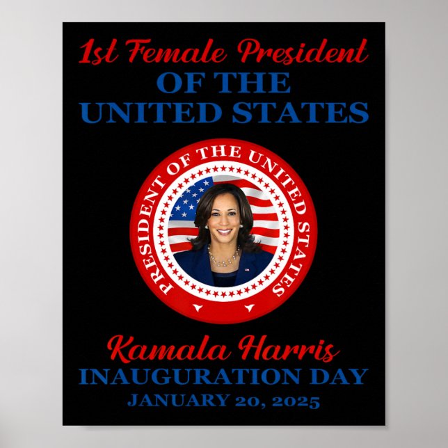 Kamala Harris 1st Female President Inauguration Pa Poster (Front)