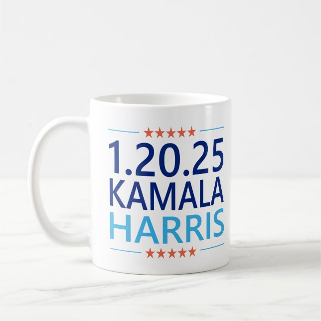 Kamala Harris 1st Woman President 1.20.25 Coffee Mug (Left)