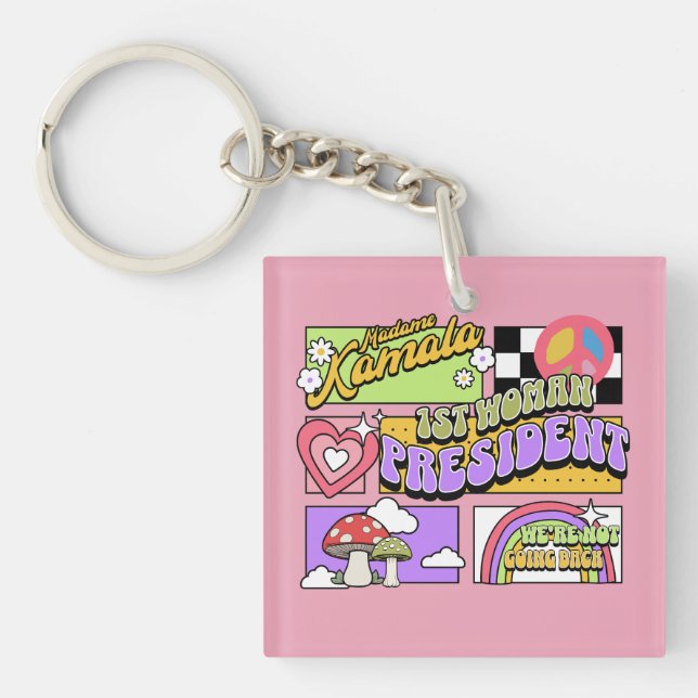 Kamala Harris 1st Woman President Inauguration Key Ring (Front)