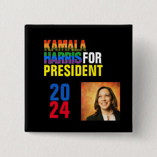 Kamala Harris 2024 15 Cm Square Badge