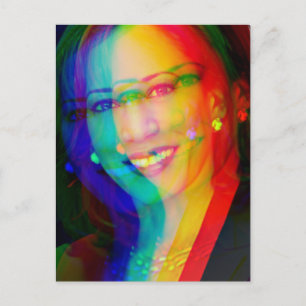 Kamala Harris 2024 1st Indian Black Melanin Sista Holiday Postcard