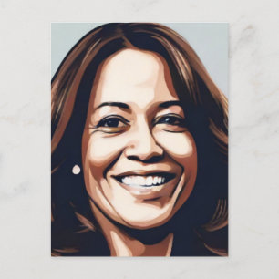 Kamala Harris 2024 1st Indian Black Melanin Sista Postcard