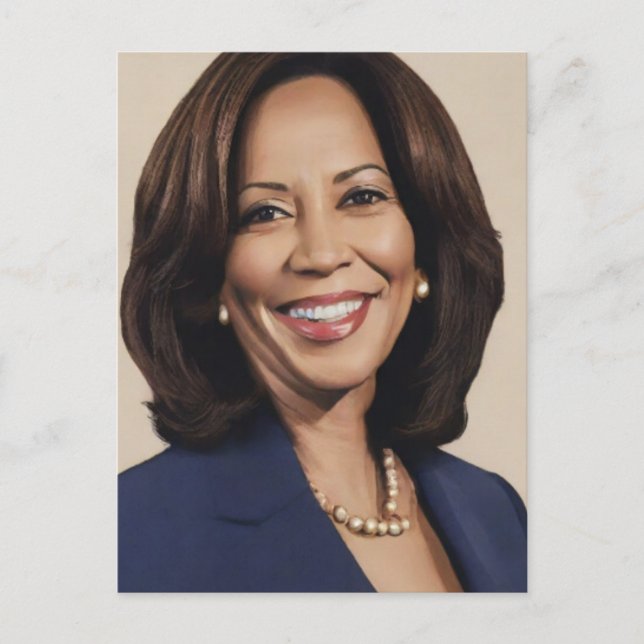 Kamala Harris 2024 1st Indian Black Melanin Sista Postcard (Front)