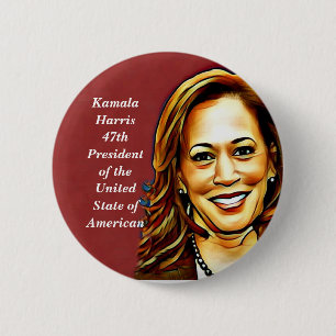 Kamala Harris-2024_ 6 Cm Round Badge