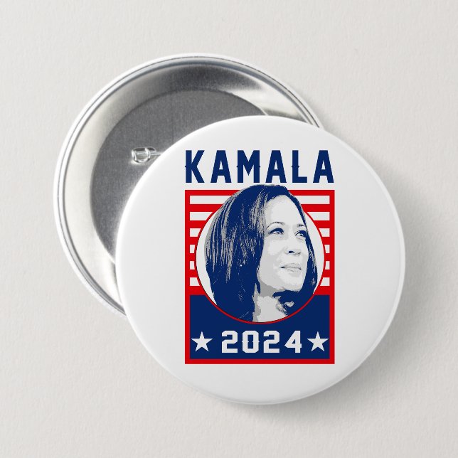 Kamala Harris 2024 7.5 Cm Round Badge (Front & Back)