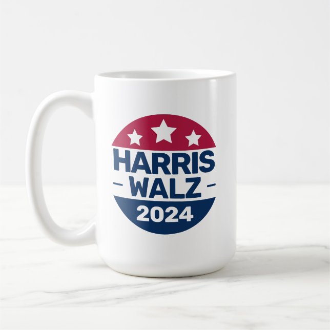 Kamala Harris 2024 AND For President Election Camp Coffee Mug (Left)