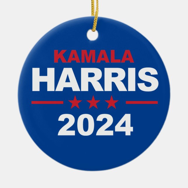 Kamala Harris 2024 Ceramic Ornament (Front)
