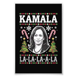 Kamala Harris 2024 Christmas Comma La Xmas Photo Print