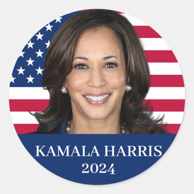 Kamala Harris 2024 Classic Round Sticker (Front)
