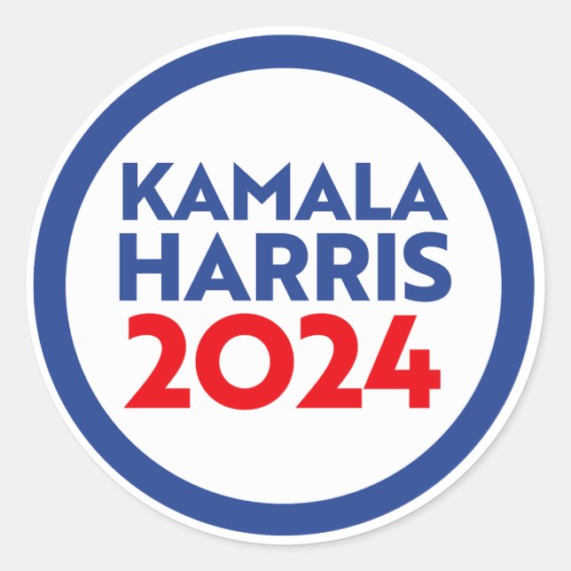 Kamala Harris 2024 Classic Round Sticker (Front)