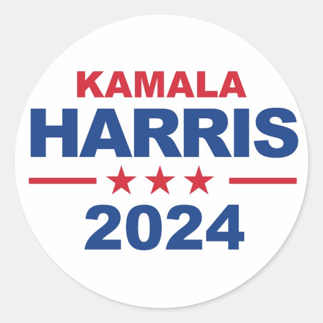 Kamala Harris 2024 Classic Round Sticker (Front)