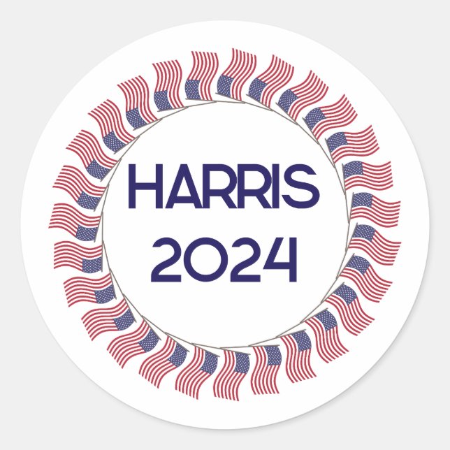 Kamala Harris 2024 Classic Round Sticker (Front)
