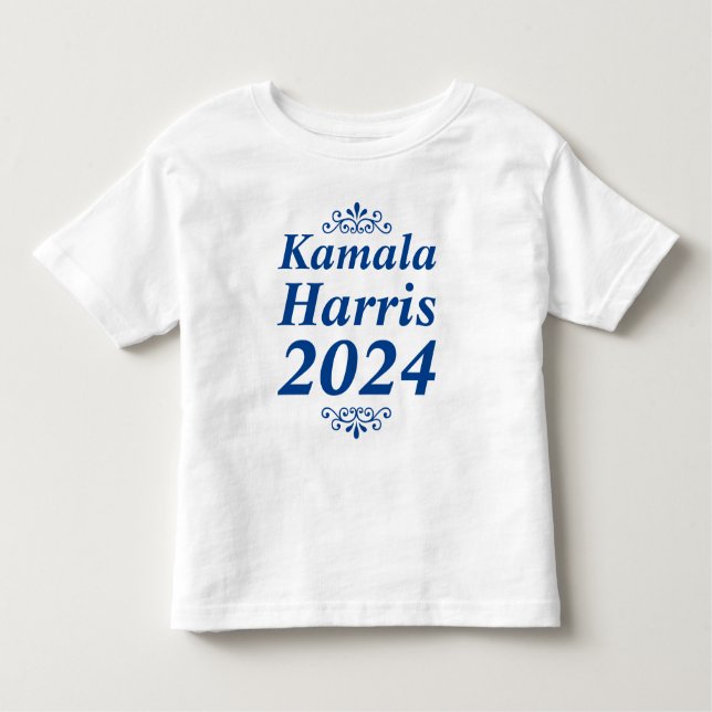 Kamala Harris 2024 Custom Text & Colours Ornaments Toddler T-Shirt (Front)