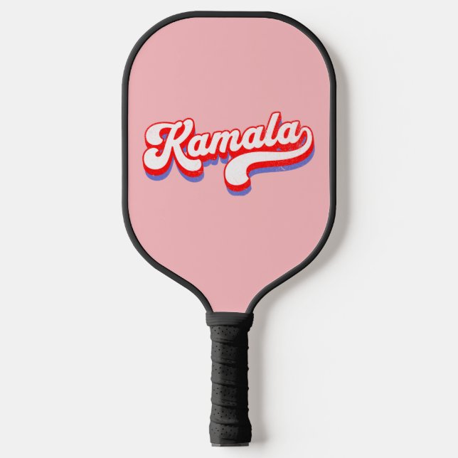 Kamala Harris 2024 Cute 2024 Election Hot Pink Pickleball Paddle (Front)