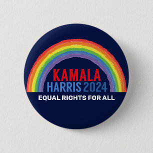 Kamala Harris 2024 Election Rainbow LGBTQ 6 Cm Round Badge