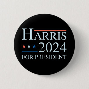 Kamala Harris 2024 For President 6 Cm Round Badge