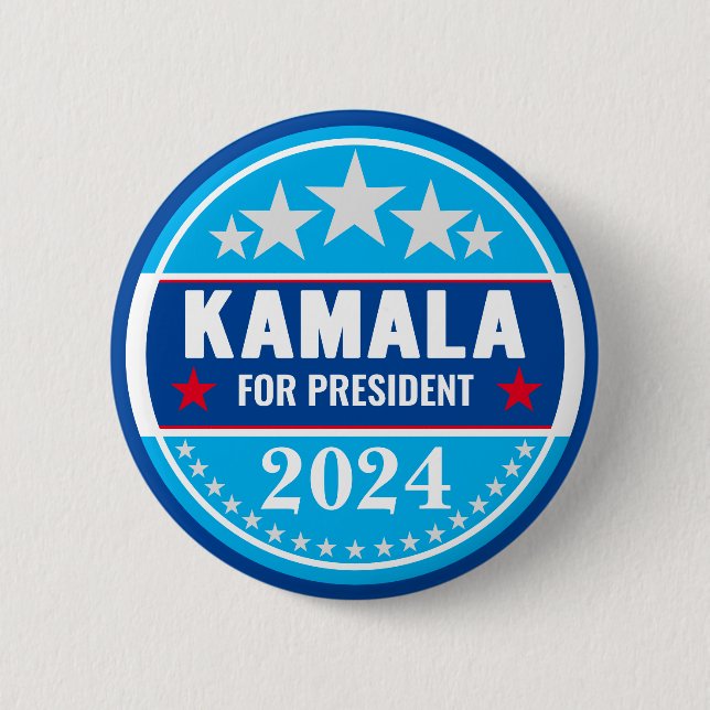 Kamala Harris 2024 for President Button (Front)