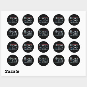 Kamala Harris 2024 For President Classic Round Sticker