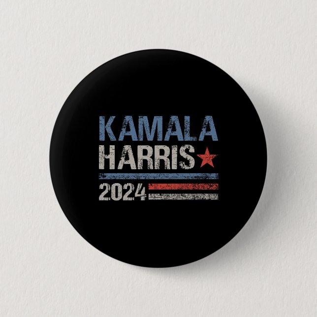 Kamala Harris 2024 For President Election Campaign 6 Cm Round Badge (Front)