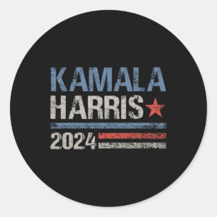 Kamala Harris 2024 For President Election Campaign Classic Round Sticker