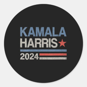 Kamala Harris 2024 For President Election Campaign Classic Round Sticker