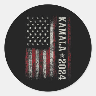 Kamala Harris 2024 For President Election Campaign Classic Round Sticker